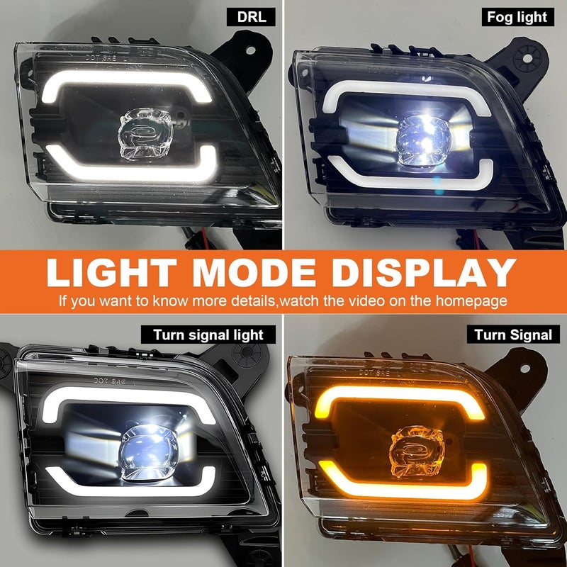 Boxlight LED Fog Lights with DRL for 2019-2023 Chevrolet Silverado 1500 2500HD 3500HD - Image 4