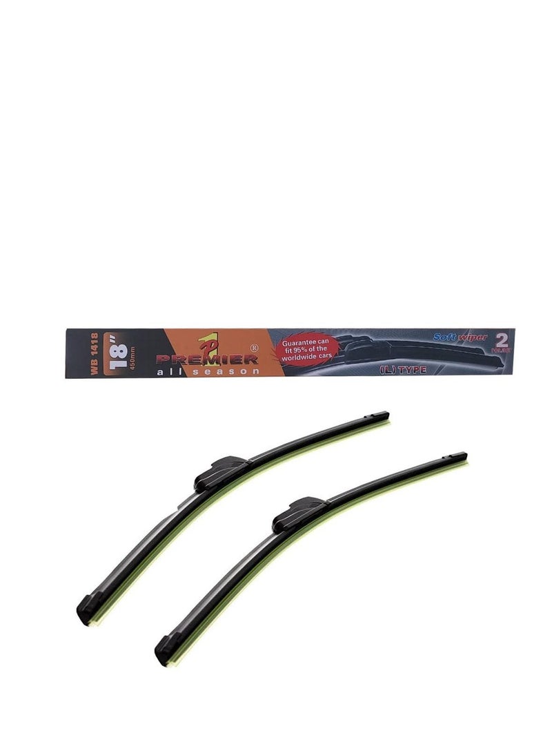 Generic Car Wiper Blade Set Size 18 Reber  - Image 2