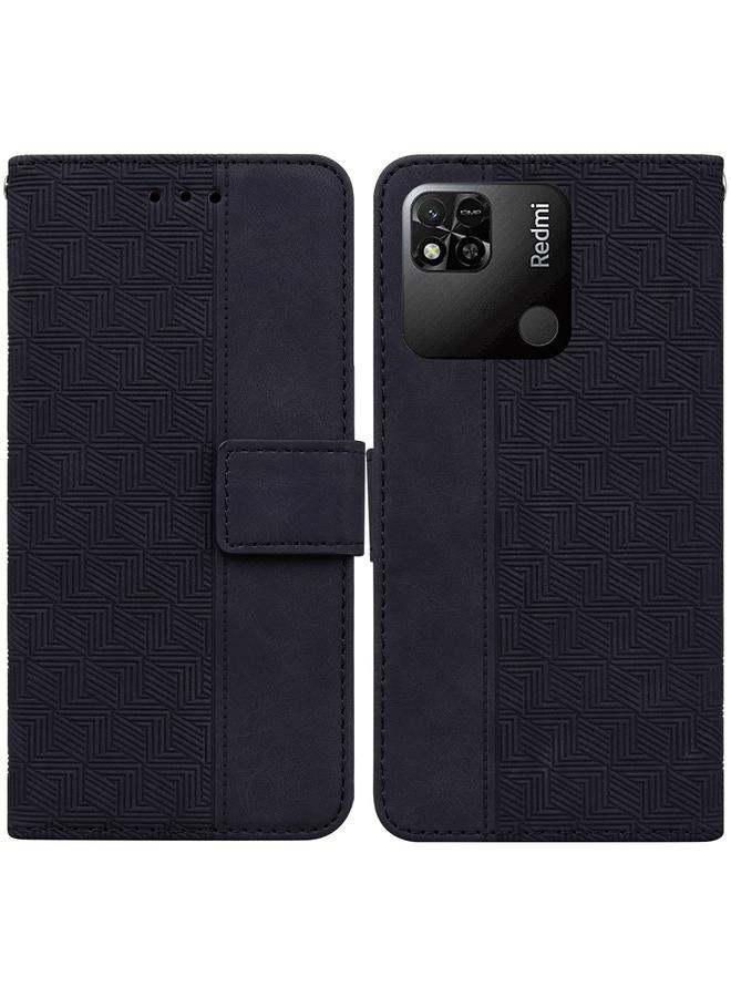 The Bros Case For Xiaomi Redmi 10A Geometric Embossed Leather Phone Case
