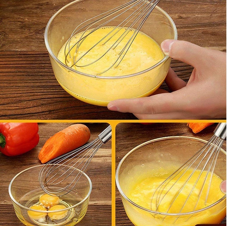 Dynore Stainless Steel Whisker for Eggs, Cream, frother for Milkshake, lassi, Buttermilk, Soup, Coffee Great alternatives to a Blender, Mixer or Hook Stainless Steel Balloon Whisk - Image 3