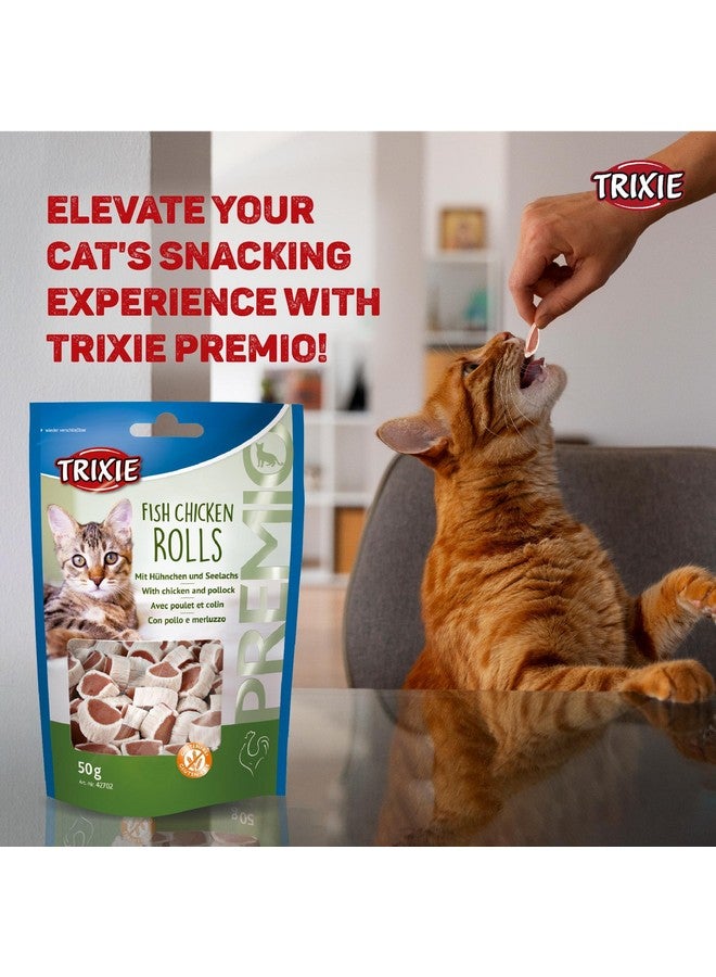 Trixie Cat Treat Combo Of Premio Fish Chicken/Pollock Rolls And Premio Tuna Rolls, Nutrient Rich Treats For Cats, Suitable For All Breeds - (Pack Of 2) - Image 4