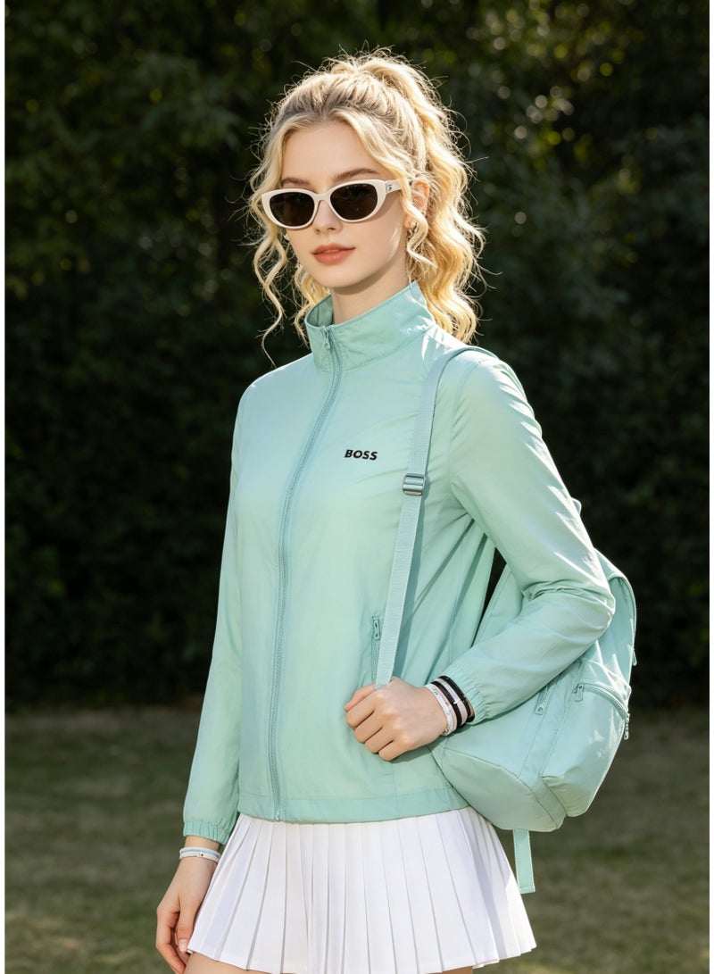BOSS Lightweight Stand-Up Collar Sun Protection Jacket - Mint Green - Image 3