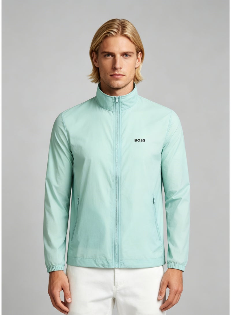 BOSS Lightweight Stand-Up Collar Sun Protection Jacket - Mint Green - Image 1