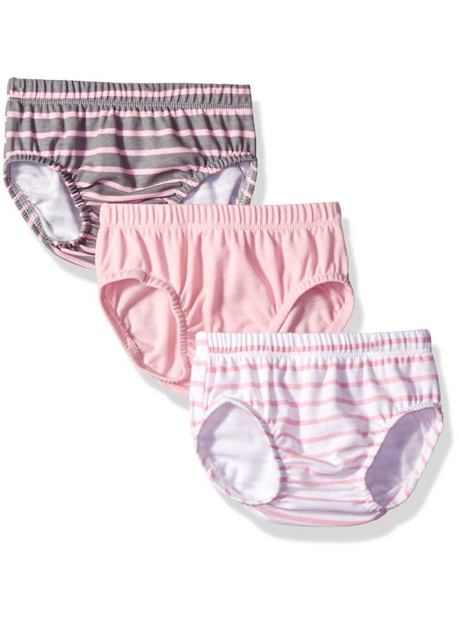 Hanes Ultimate Baby Flexy 3 Pack Diaper Covers, Pink Stripe, 0-6 Months - Image 1