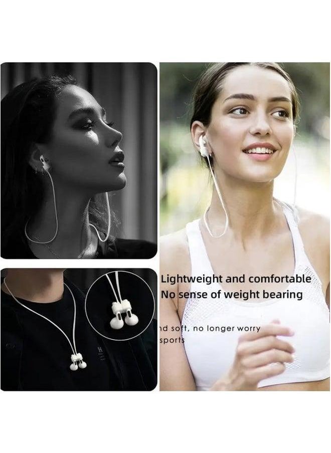 Generic - For Airpods3 Headset Anti-lost Rope Silicone Magnetic Lanyard Apple Pro2 Bluetooth Rope-Color:[Anti-lost Ear Hooks] White-Model:Bare Metal Without Packaging - Image 1