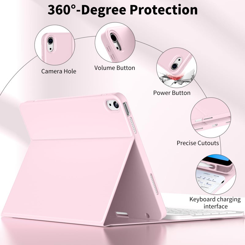Tablet Case Bluetooth Keyboard Protective Case Magnetic Keyboard Protective Case For iPad10 Generation 10.9 inch 2020/ipad11(2025)A16 - Image 2