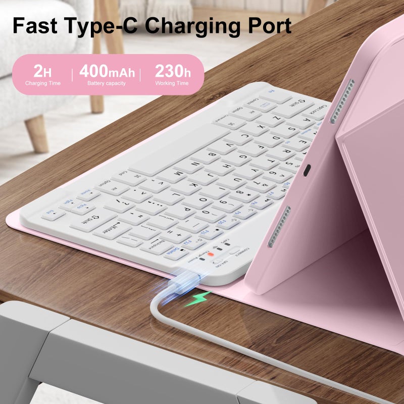 Tablet Case Bluetooth Keyboard Protective Case Magnetic Keyboard Protective Case For iPad10 Generation 10.9 inch 2020/ipad11(2025)A16 - Image 3