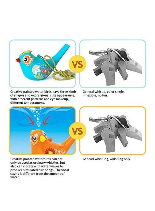 Tovip 1Pcs Coloured Drawing Water Bird Whistle Bathtime Musical Toy For Kids Early Learning Educational Children Gift Toy Musical Instrument - Image 5