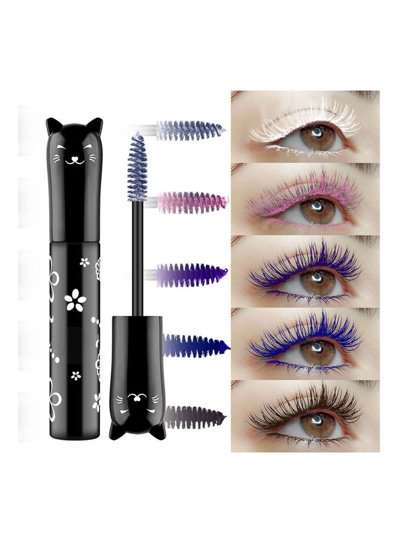 Vibrant Colored Eyelash Mascara Set - 5 Waterproof Shades for Long-Lasting Volume and Thickness, Cruelty-Free Vegan Makeup for Women, Perfect for All-Day Wear. - Image 2