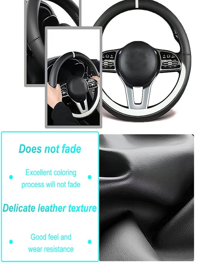 Sawuaa Custom fit for GMC Car Steering Wheel Cover, Nappa Leather Car Steering Wheel Cover Non-Slip Steering Wheel Cover, Designed for GMC Interior Accessories (Brown,for GMC) - Image 4