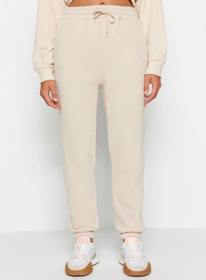 trendyol Stone Thick Fleece Basic Knitted Sweatpants TWOAW22EA0468 - Image 3