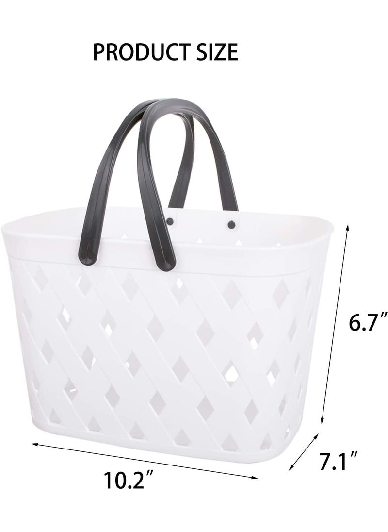 Homies HOMIES, Plastic Organizer Storage Basket with Handles, Shower Caddy Tote Storage Bins for Bathroom, Kitchen, Dorm Room, Bedroom, Multicolor  - Image 4