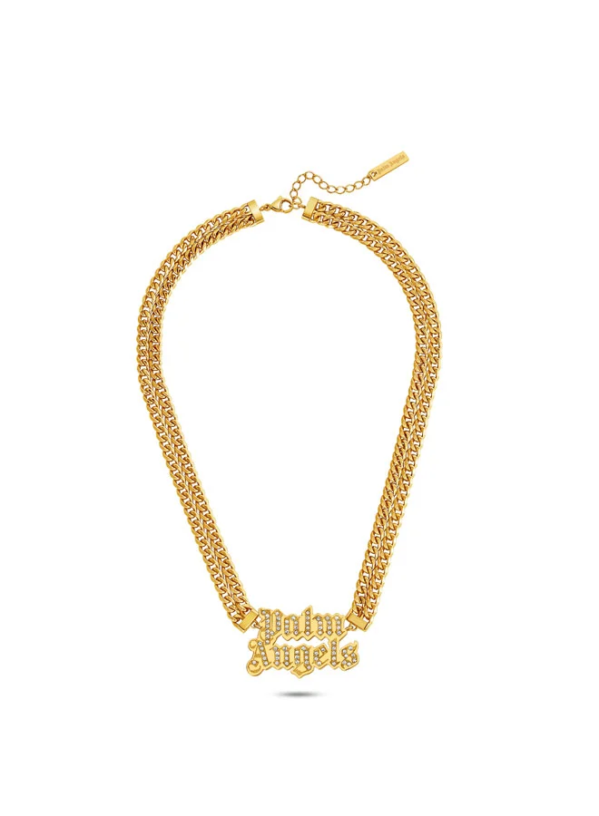 بالم انجلز Grafia Yellow Gold Plated Stainless Steel Pendant Necklace for Women