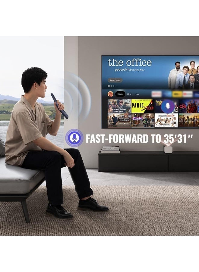 تايجر Universal Replacement Voice Remote Control for Smart TVs | Works with UHD, LED, QLED, and 4K Televisions | Built-In Microphone for Voice Commands | Ergonomic Lightweight Design | Easy Setup with No Programming Needed | Compatible with Multiple Smart TV Brands for Seamless Home Entertainment - Image 4