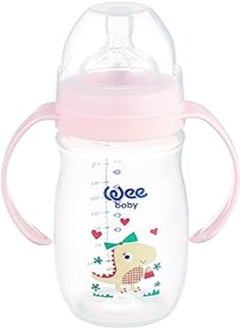 Wee Baby Classic Wide Neck Dinosaur Printed Feeding Bottle with Handle, Clear and Pink - 250 ml - pzsku/Z6AA28A2A3BBD7161F48DZ/45/_/1717929123/18f94a30-46d0-4b93-98a1-799fc9f82da6