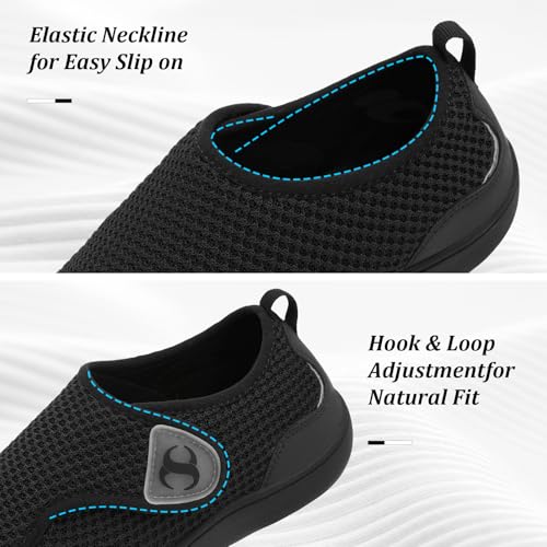 Scurtain Diabetic Shoes for Women Wide Width Walking Shoes Black Zero Drop Nursing Pregnancy Bunion Surgery Relief Shoe Breathable Barefoot Minimalist Summer Spring House Slippers Shoes Size 9 - Image 3