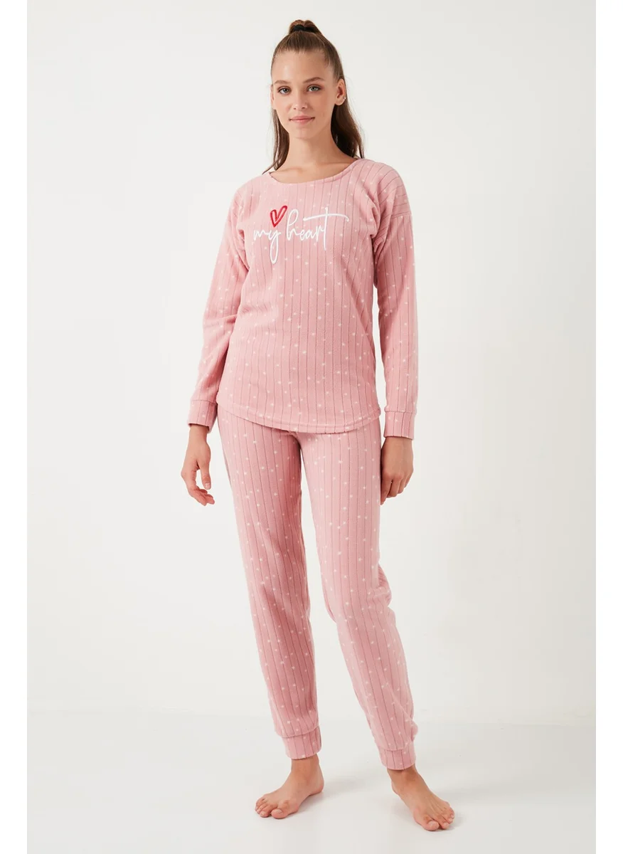 Lela Standard Fit Crew Neck Pajama Set Women's Pajama Set 6093735