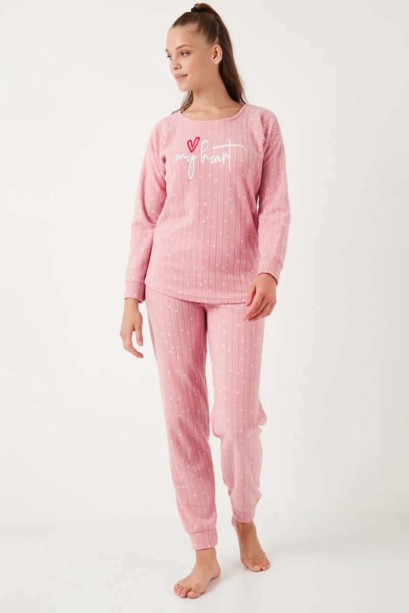 Lela Standard Fit Crew Neck Pajama Set Women's Pajama Set 6093735