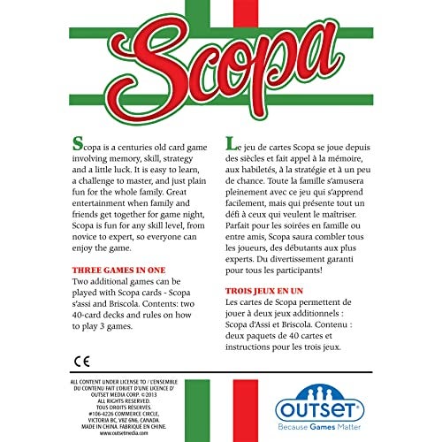 Outset Media : Scopa (Bilingual)- 3 Games in 1, Develops Critical Thinking Skills - Image 3