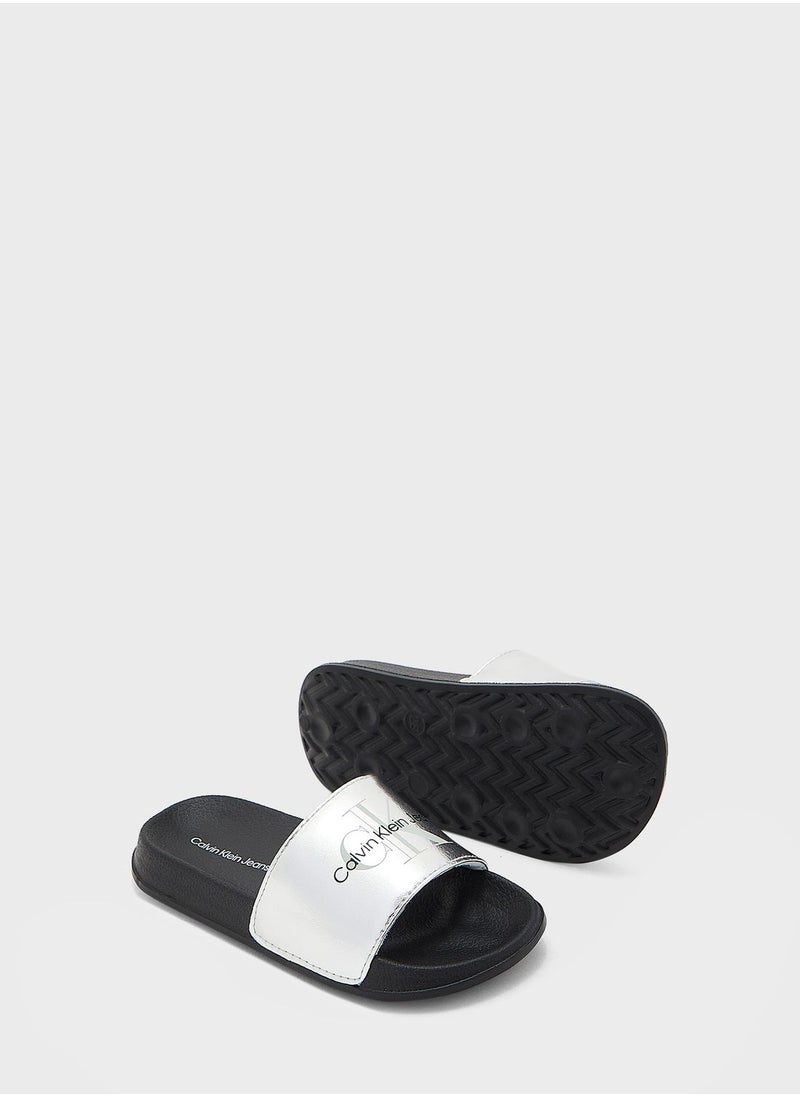 Calvin Klein Jeans - Kids Logo Slides - Image 1