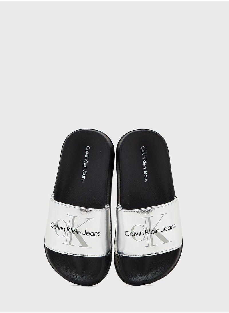 Calvin Klein Jeans - Kids Logo Slides - Image 1