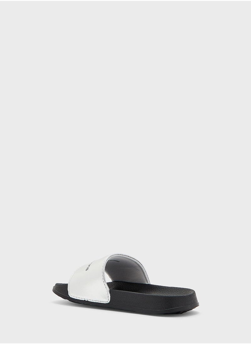 Calvin Klein Jeans - Kids Logo Slides - Image 1