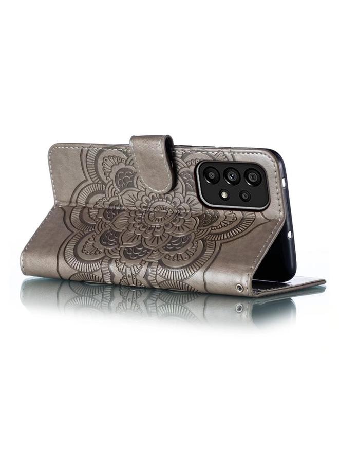 S-TOP Case For Samsung Galaxy A54 5G Sun Mandala Embossing Pattern Phone Leather Case - Image 5