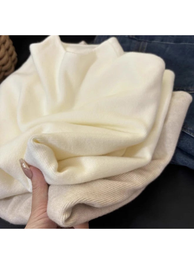 Modal سويتر نسائي بلون موحد بياقة نصفية، مثالي للتنسيق في الربيع والخريف. يتميز بتصميم بسيط وأنيق، عصري وراقي، مع قماش مريح وصديق للبشرة ودافئ، مثالي كطبقة أساسية. - Image 4