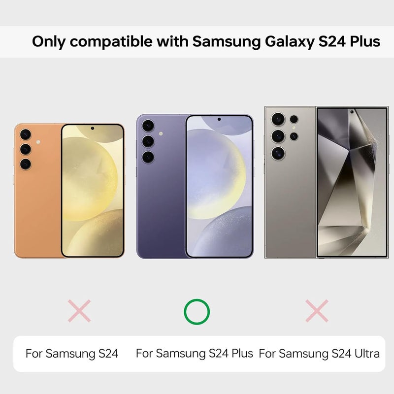 UltiUnison غطاء هاتف سيليكون لـ Samsung Galaxy S24+، غطاء هاتف ناعم ورقيق من السيليكون مع بطانة من الألياف الدقيقة، غطاء هاتف مقاوم للصدمات لـ Samsung Galaxy S24+ (أزرق) - Image 2