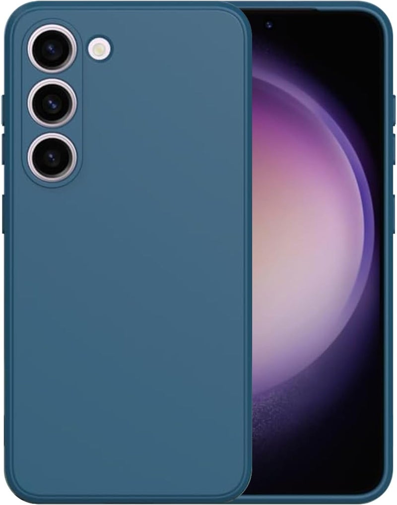 UltiUnison غطاء هاتف سيليكون لـ Samsung Galaxy S24+، غطاء هاتف ناعم ورقيق من السيليكون مع بطانة من الألياف الدقيقة، غطاء هاتف مقاوم للصدمات لـ Samsung Galaxy S24+ (أزرق) - Image 1