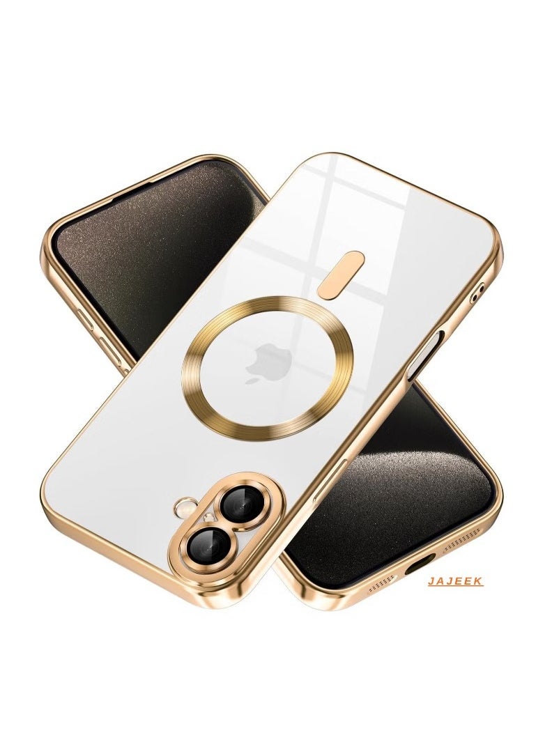 JAJEEK iPhone 16 Magnetic Case – Compatible with MagSafe, Built-in Camera Protector, Soft TPU Anti-Scratch Shockproof Slim Clear Case, Perfect Fit for iPhone 16 6.1 Inch - Image 1