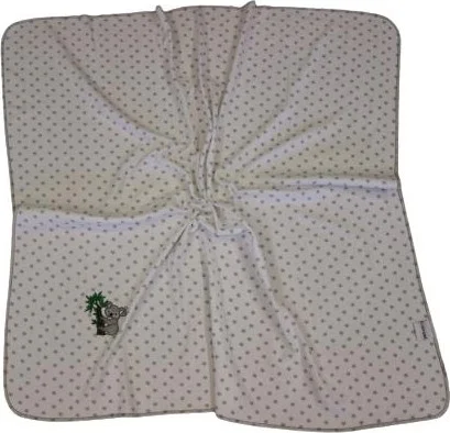 Colorend 90X90 Star Patterned Embroidered Cotton Baby Swaddle Blanket