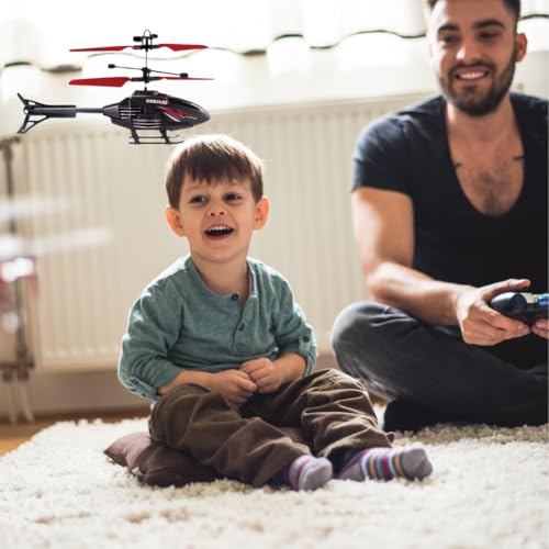 VRION® Helicopteer for 6 + Years Boys Indoor and Outdoor Helicopteer, Palm Sensing Helicopteer with led Lights Birthday,Chiristmas,Xmas Gifts(Pack of 1) (Reda) - Image 4