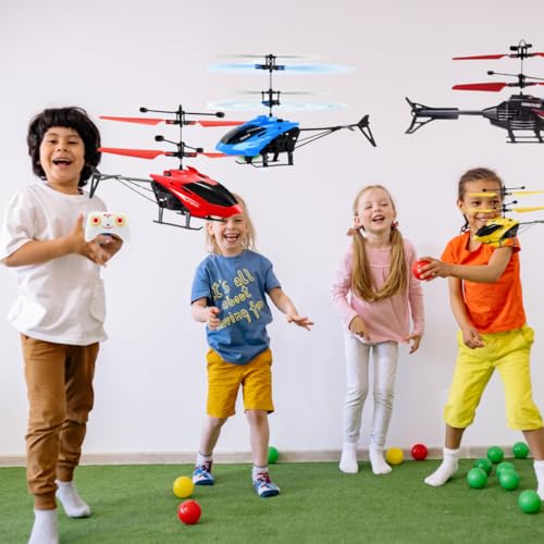 VRION® Helicopteer for 6 + Years Boys Indoor and Outdoor Helicopteer, Palm Sensing Helicopteer with led Lights Birthday,Chiristmas,Xmas Gifts(Pack of 1) (Reda) - Image 5