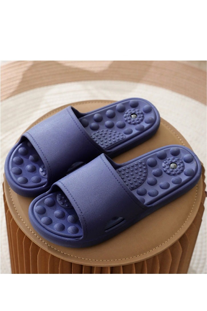 ZVEV Magnetic Foot Massage Slippers,Acupuncture Slippers Plantar Pain Relief Non-Slip Massage Sandals Stress Relief for Bath(Blue) - Image 1