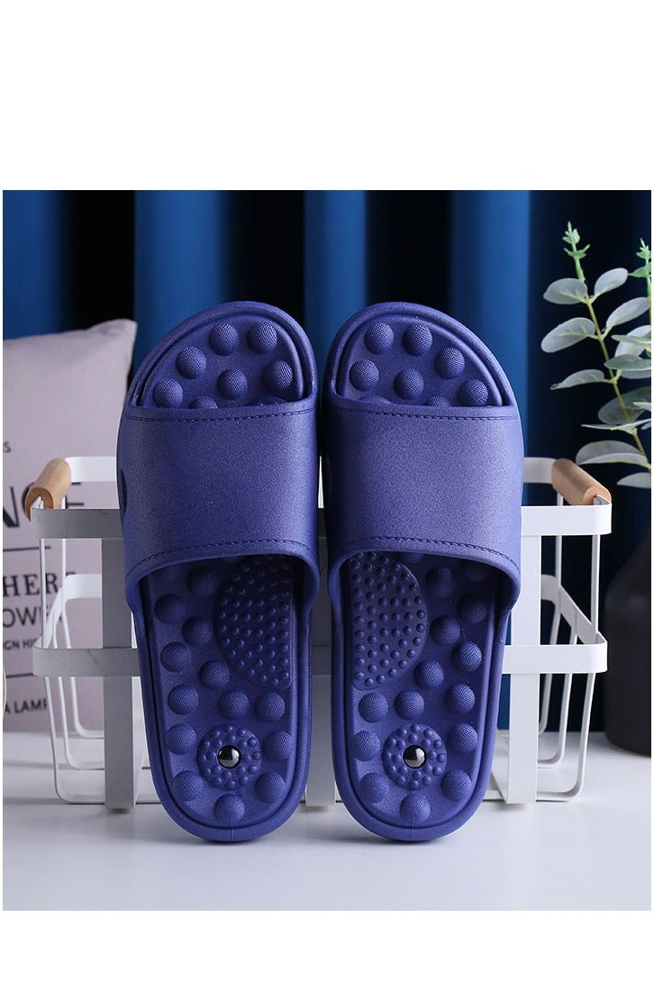 ZVEV Magnetic Foot Massage Slippers,Acupuncture Slippers Plantar Pain Relief Non-Slip Massage Sandals Stress Relief for Bath(Blue) - Image 2