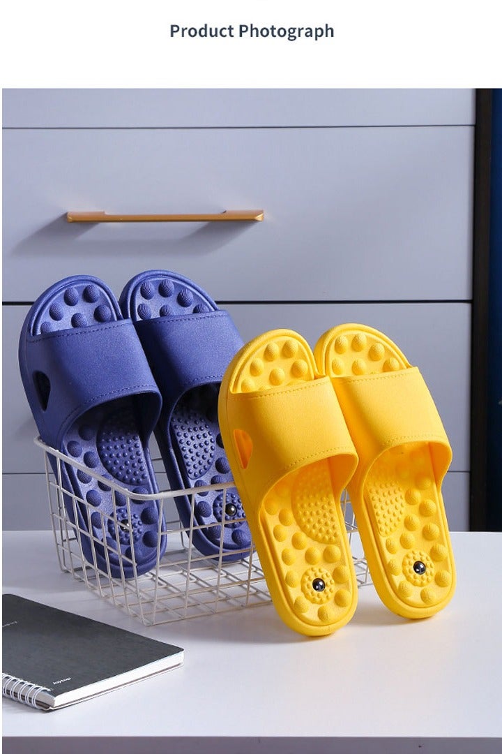 ZVEV Magnetic Foot Massage Slippers,Acupuncture Slippers Plantar Pain Relief Non-Slip Massage Sandals Stress Relief for Bath(Blue) - Image 3
