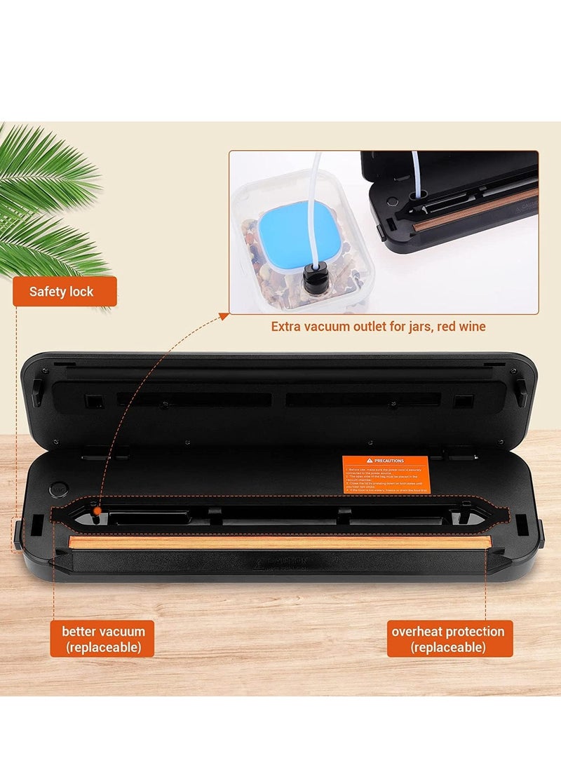 Cool Baby COOLBABY Vacuum Packer Sealing Machine With Sstarter Automatic Vacuum Sstainless Steel Sealing Mmachine For food preservation method dry and wet sealing mode built-in tools - Image 4