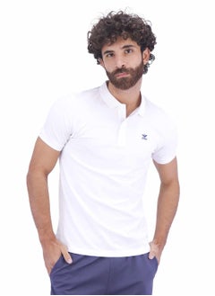 GIORDANO Men's Embroidery Solid Polo - White  - Image 1