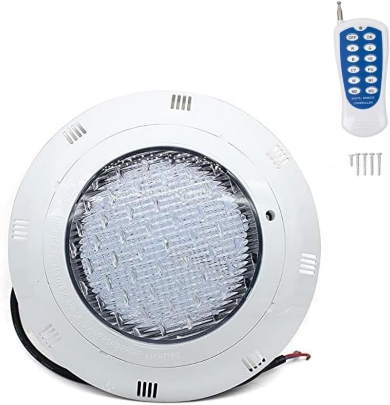 ZHFEISY 11.6Inch Pool Lights for Inground Pool, AC12V 45w Color Changing LED Inground Pool Light with Remote, Underwater Swimming Pool Lights w/ 4.9Feet Cord, NO Transformer, Fit for Pool Wall - Image 1