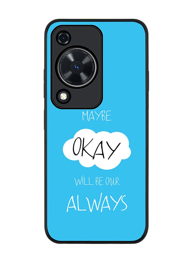 Stylizedd Rugged Black edge case for Huawei nova Y72 / Huawei Enjoy 70 4G, Slim fit Soft Case Flexible Rubber Edges Anti Drop TPU Gel Thin Cover -  Maybe Okay - Image 1