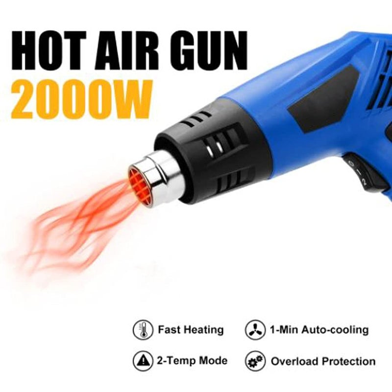 MLD MLD HRG6 2000W 220V Industrial Electric Hot Air Gun Thermoregulator Heat Gun 2000WattsColorMulti MaterialPlastic  - Image 4