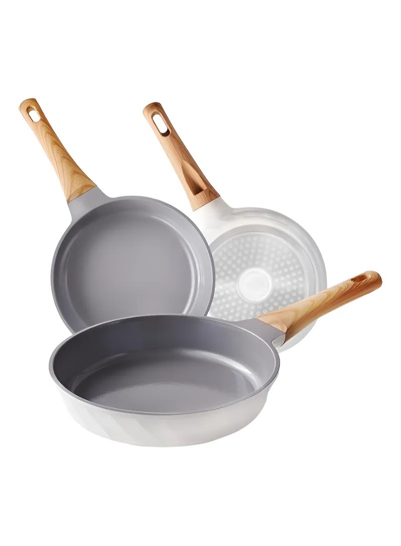 Caannasweis غير عصا الجرانيت مقلي وعاء Skillet,20cm/24cm/28cm غير عصا البطينة المقلي وعاء , البطينة البيض وعاء, حجر طبخ أدوات الطهي وعاء,مقبض الباكيليت متوافق مع لوحة ساخنة, الهالوجين, السيراميك ومواقد الغاز الاستقراء متوافق, PFOA مجانا,غسالة صحون آمنة - Image 1