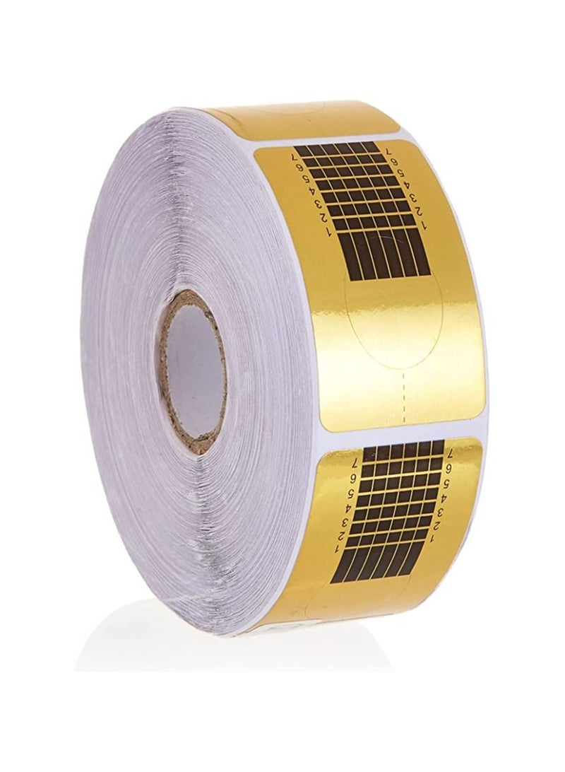 LA PERLA TECH  500 قطعة من ملصقات إرشادات أشكال تمديد الأظافر، نصائح ورقية لفن الأظافر لتمديد شكل أظافر جل الأكريليك - Image 4