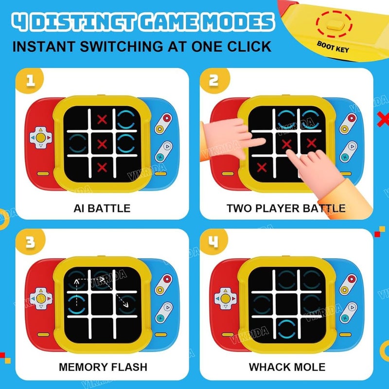 VikriDa Handheld Portable Electronic Toy, Educational Board Games Puzzle for Kids and Adults, Perfect for Travel, Road Trips, and Birthday Gifts - Fun Memory Game - Image 2
