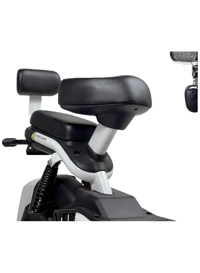AL BADER ALBADER Electric Scooter V27+ With Manual Pedals and Double Seats, Max Speed 30-40 KM/H Range 35 KM 48V With 4 Batteries, Electric Kick Scooter for Adults with Front Basket, 14-inch Wheels  - Image 5