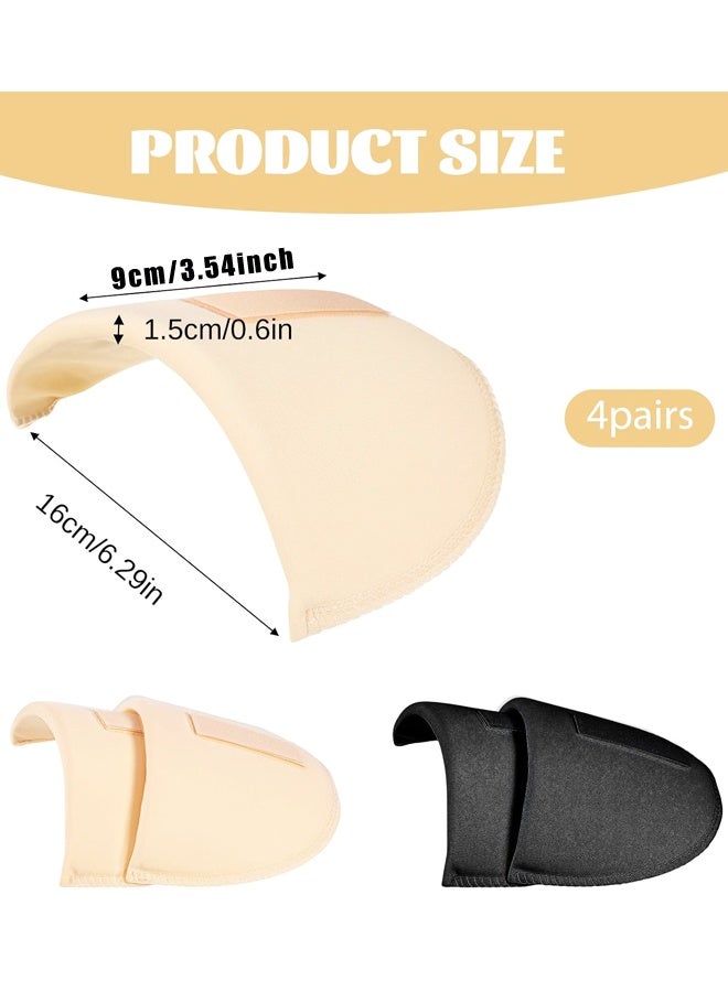4 Pairs Set-in Shoulder Pads,Thickening Foam Shoulder Pads for Womens Clothing Sewing,for Sloping High Low Shoulders Blazer Suit - Image 2