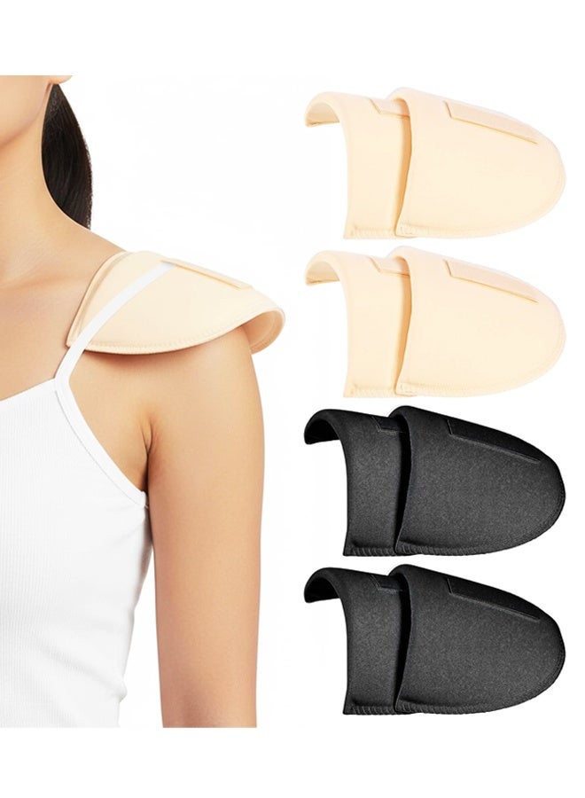 4 Pairs Set-in Shoulder Pads,Thickening Foam Shoulder Pads for Womens Clothing Sewing,for Sloping High Low Shoulders Blazer Suit - Image 1