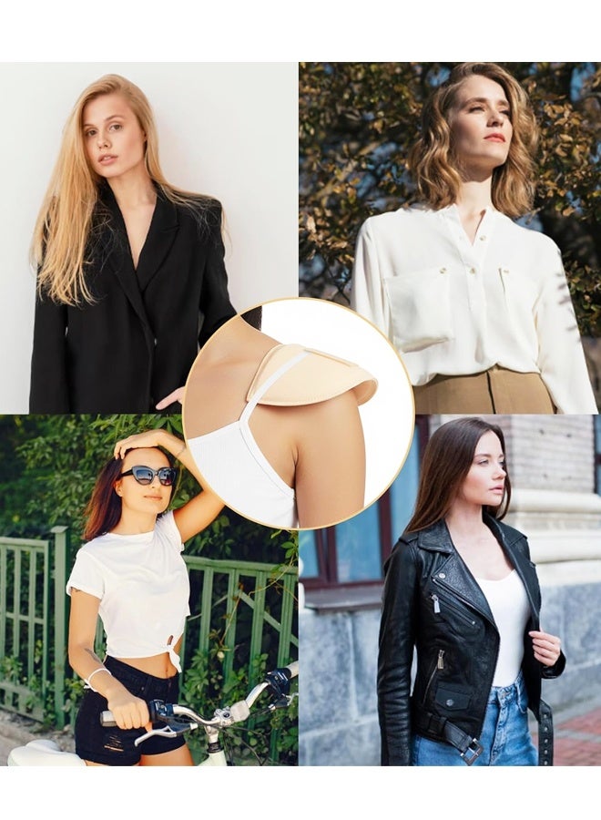4 Pairs Set-in Shoulder Pads,Thickening Foam Shoulder Pads for Womens Clothing Sewing,for Sloping High Low Shoulders Blazer Suit - Image 5