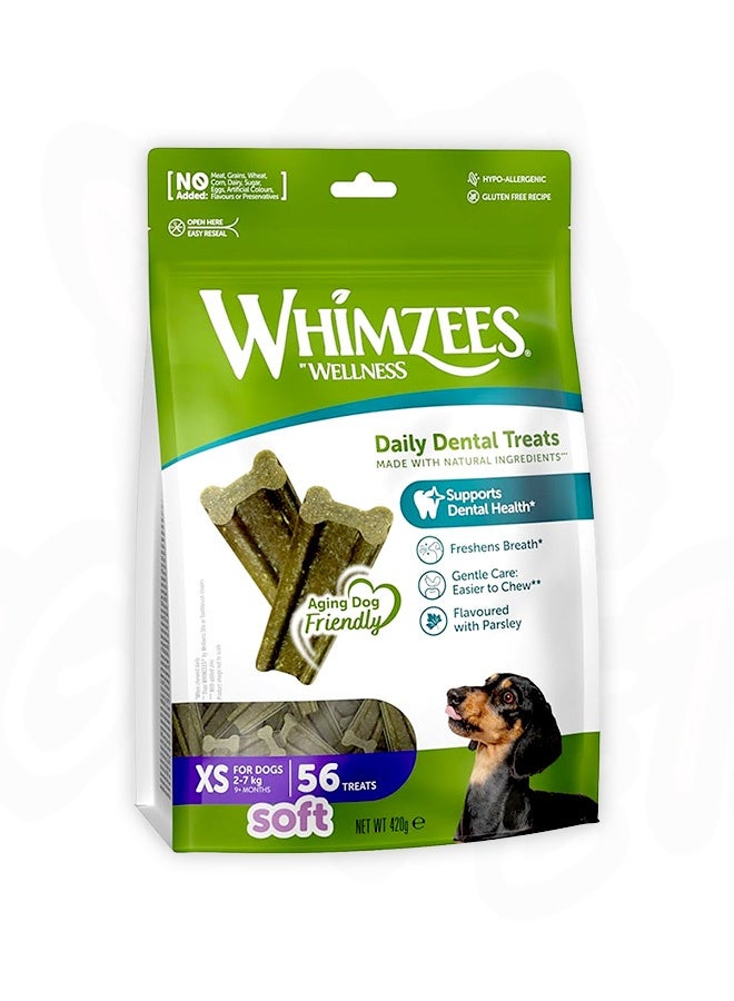 WHIMZEES Soft Daily Dental Dog Treats XS - 420GM - Image 1